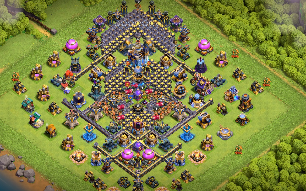 Town Hall 18 War Base layout by Mighty
