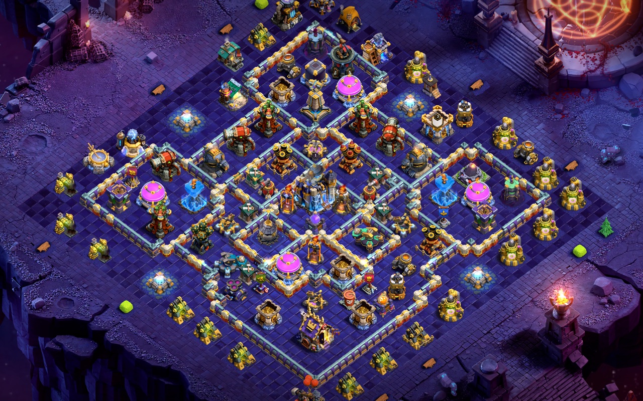 Town Hall 18 Hybrid Base layout by Sn0w0wl