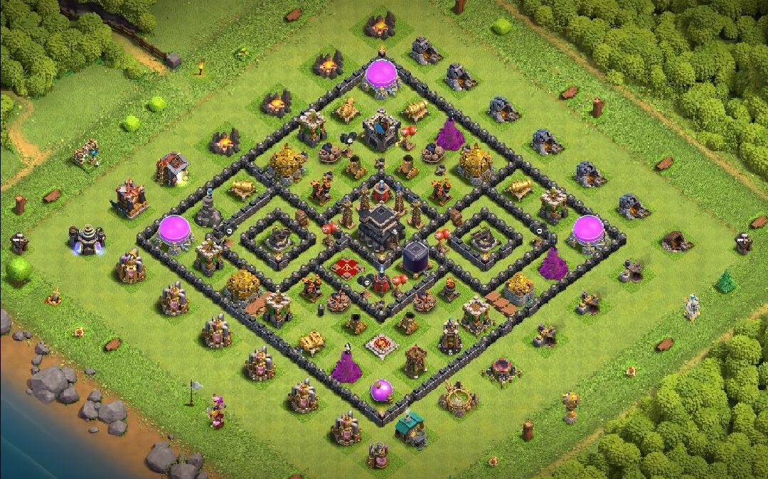 Town Hall 9 Trophy Base layout by ardean