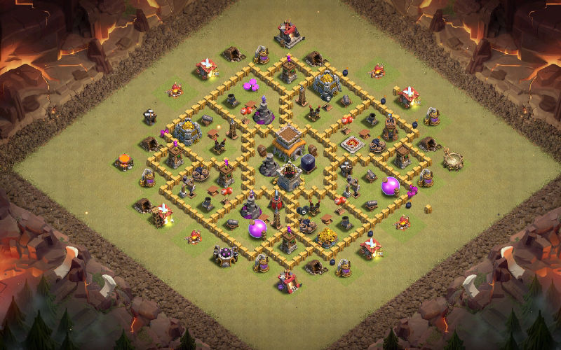 Town Hall 8 War Base layout by Xianne