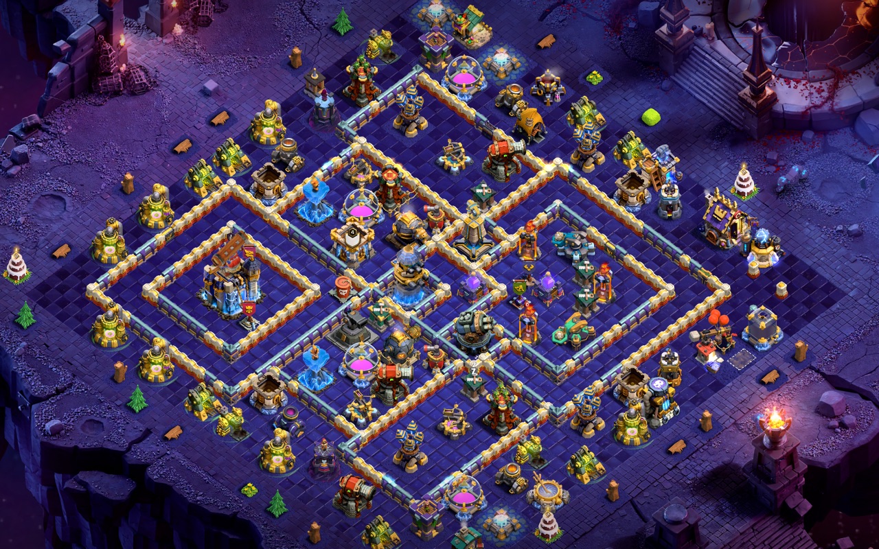 Town Hall 18 Hybrid Base layout by Sn0w0wl