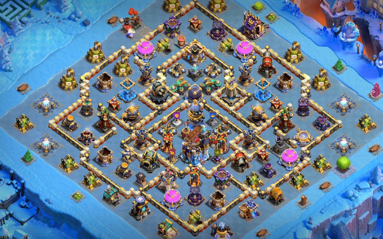 Town Hall 18 Trophy Base layout by Sn0w0wl
