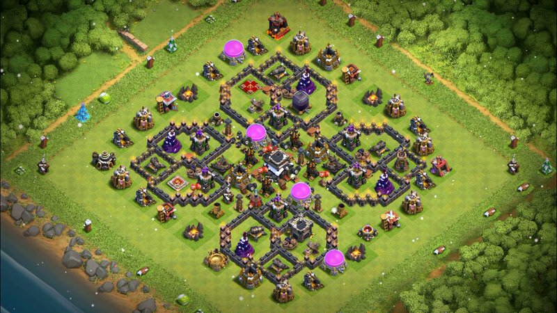 Town Hall 9 Hybrid Base layout by TReX