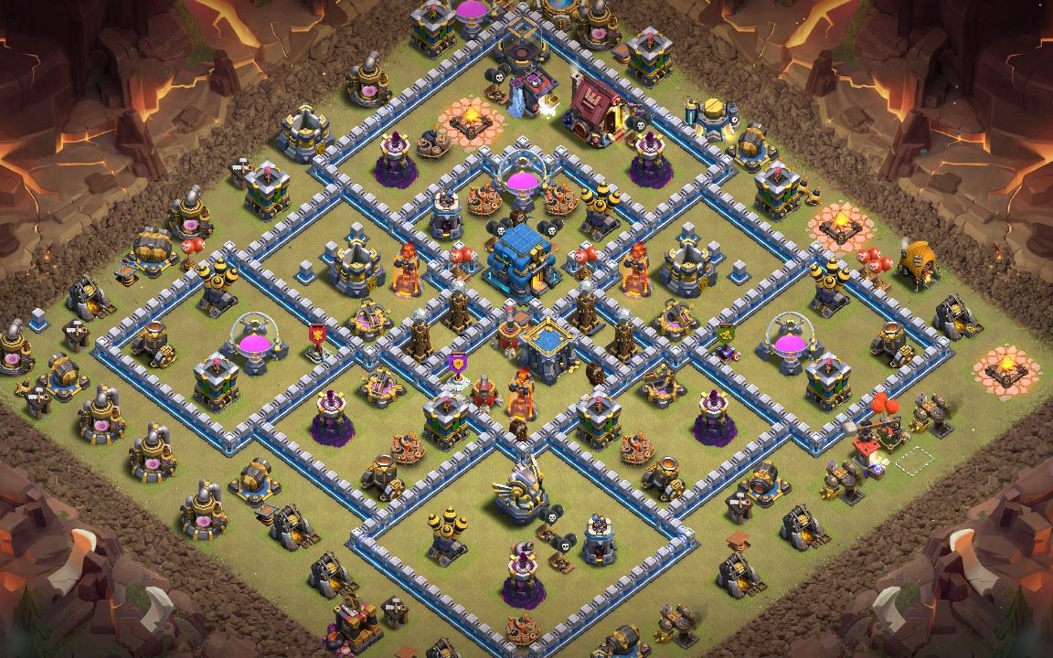 Town Hall 12 War Base layout by كلان#2G2QGQG08