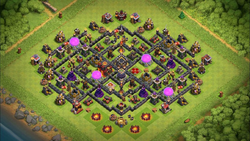 Town Hall 10 Trophy Base layout by TReX