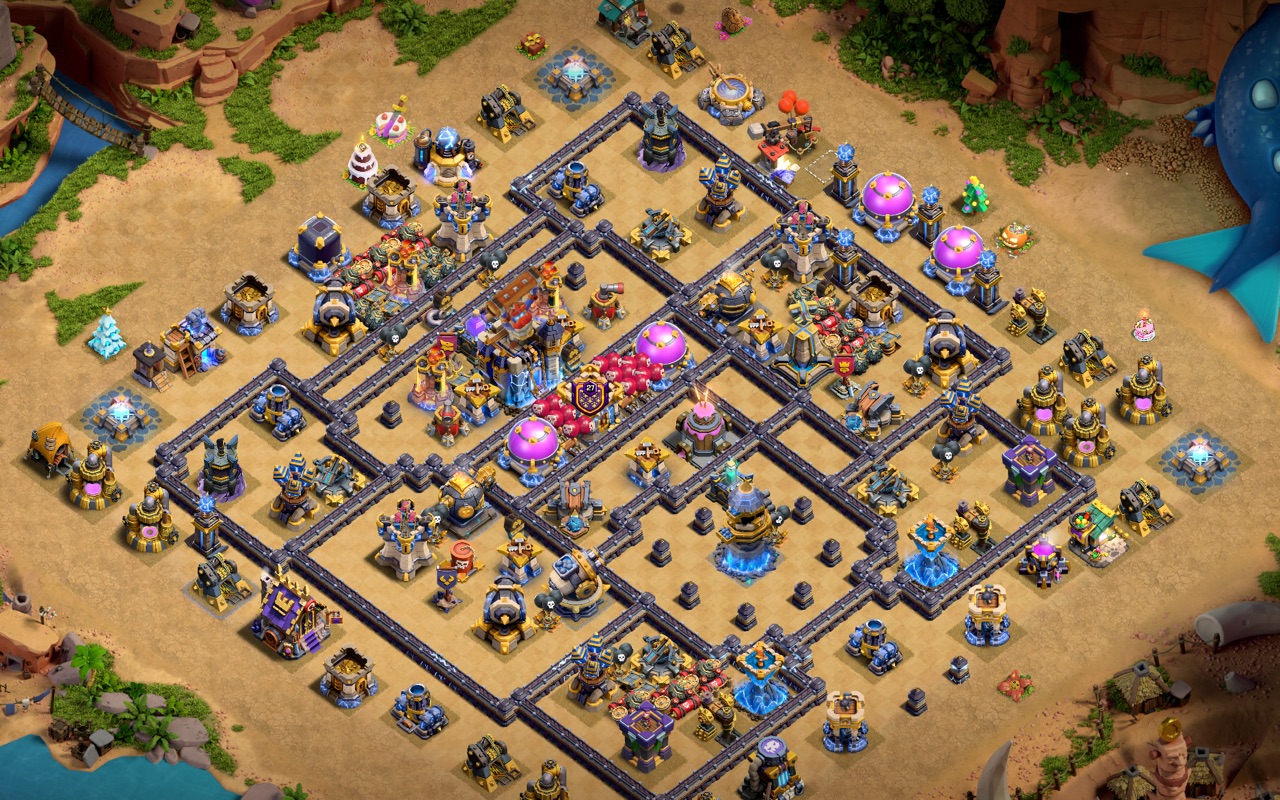 Town Hall 18 War Base layout by Kings Villa