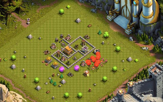Town Hall 4 Farming Base layout by Hasbil26