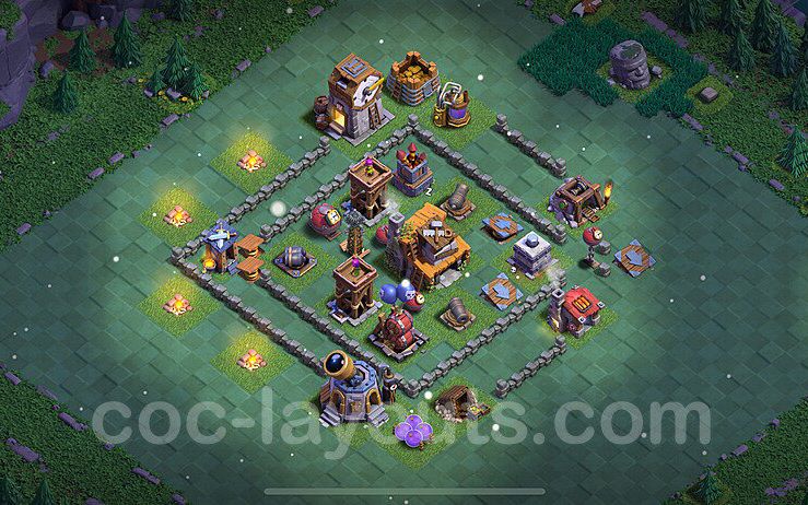 Builder Hall 4 Builder Base layout by AloneIntheDark