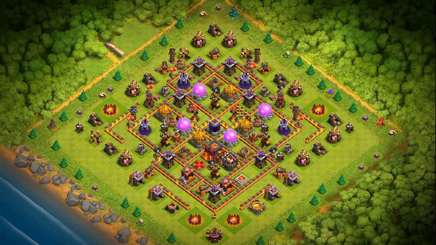 Town Hall 10 Farming Base layout by TReX