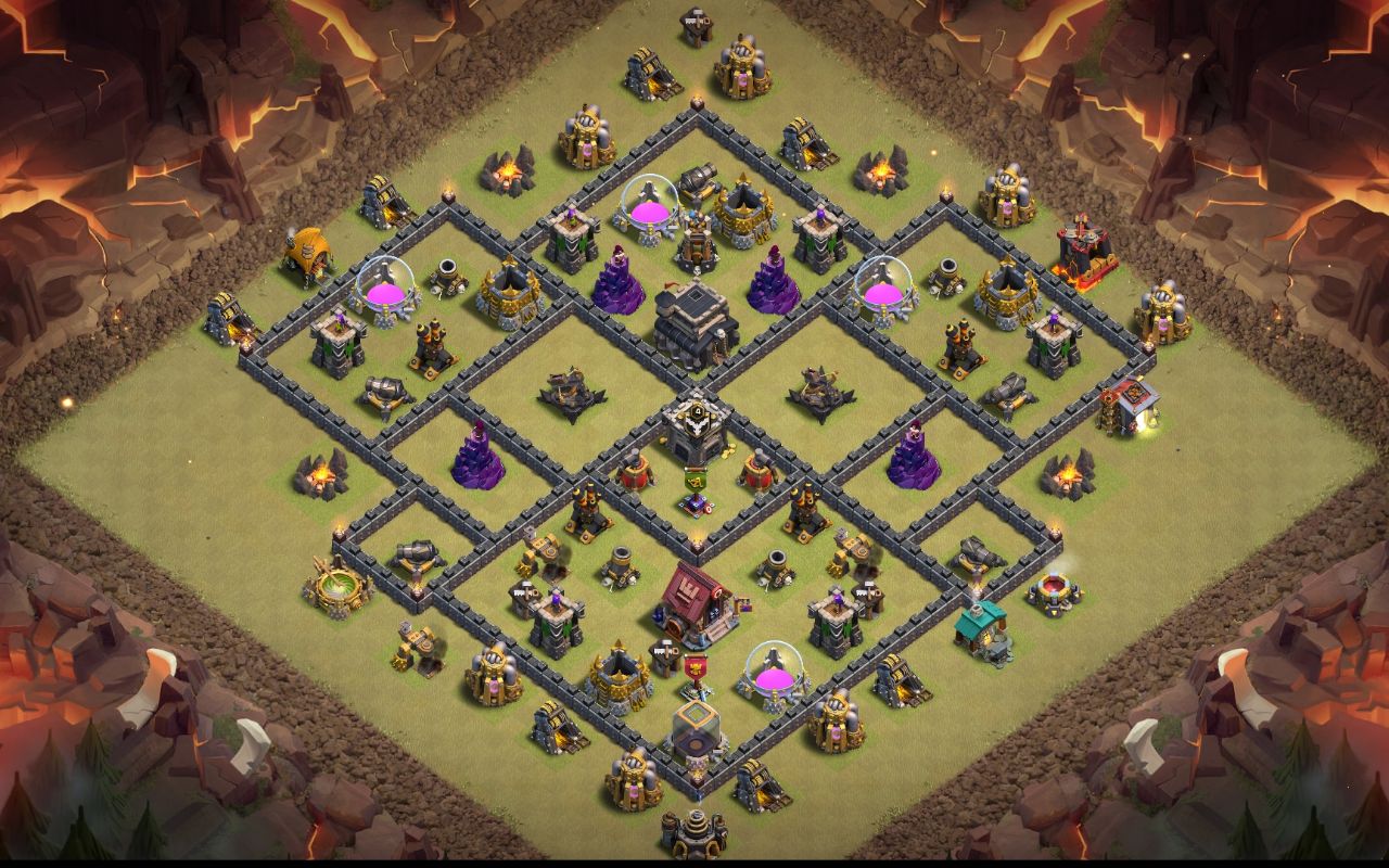 Town Hall 9 War Base layout by PRIAIDAMAN77D