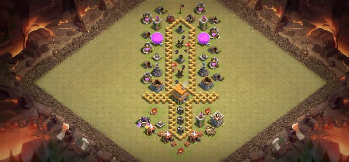 Town Hall 6 Fun Base layout by TakeruPlays