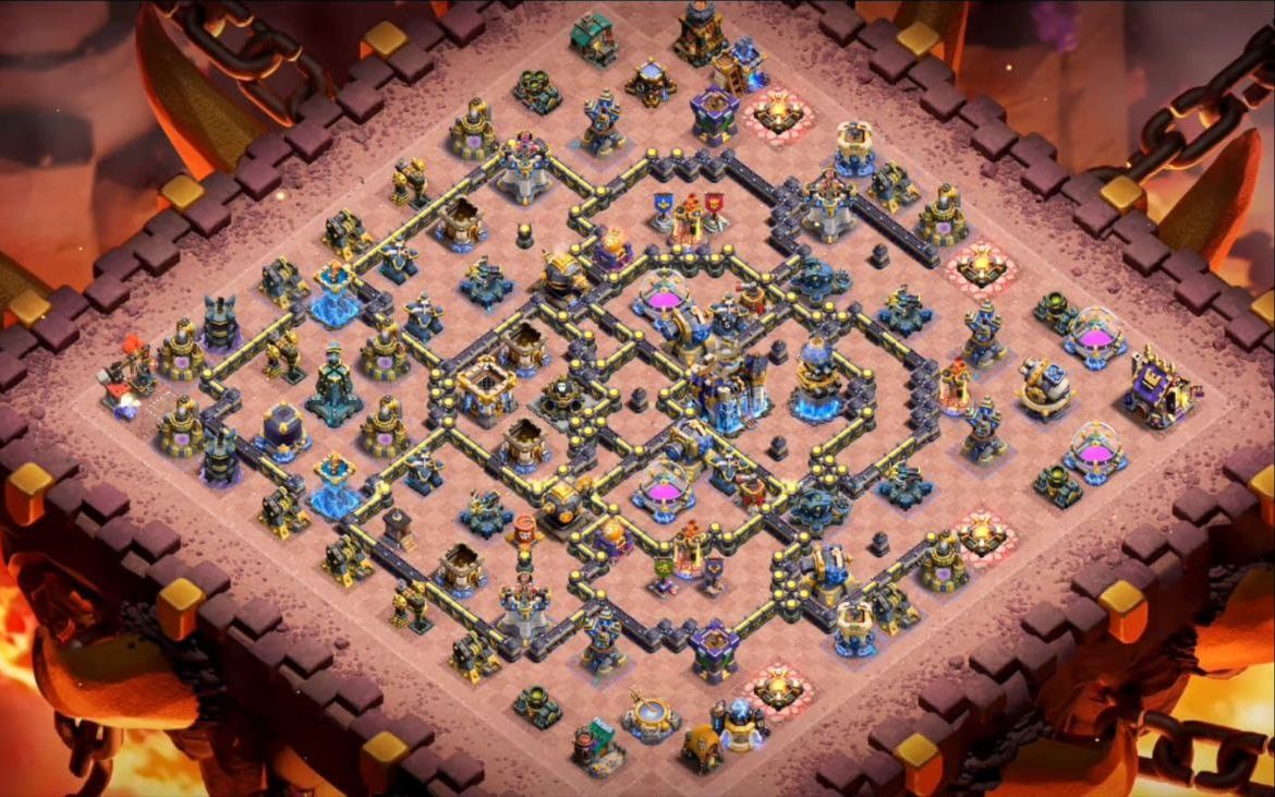 Town Hall 18 Trophy Base layout by BASE MAKER