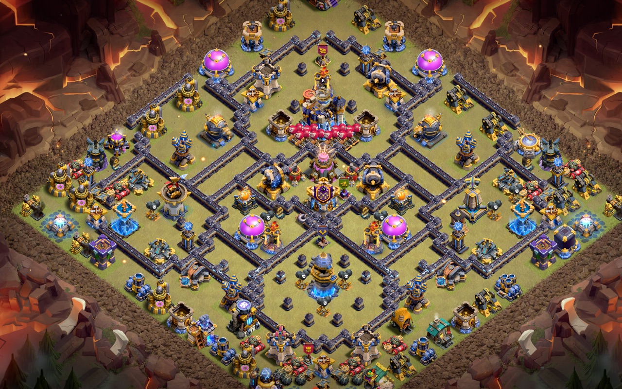 Town Hall 18 War Base layout by Kings Villa