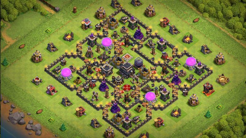 Town Hall 9 Trophy Base layout by TReX