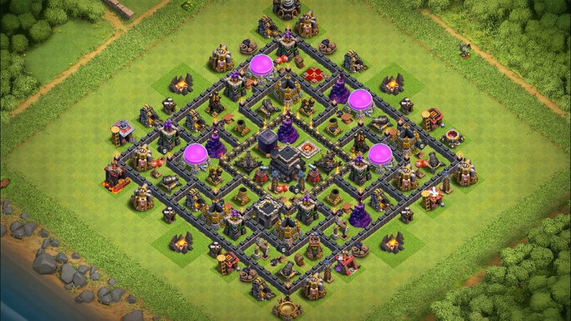 Town Hall 9 Hybrid Base layout by TReX