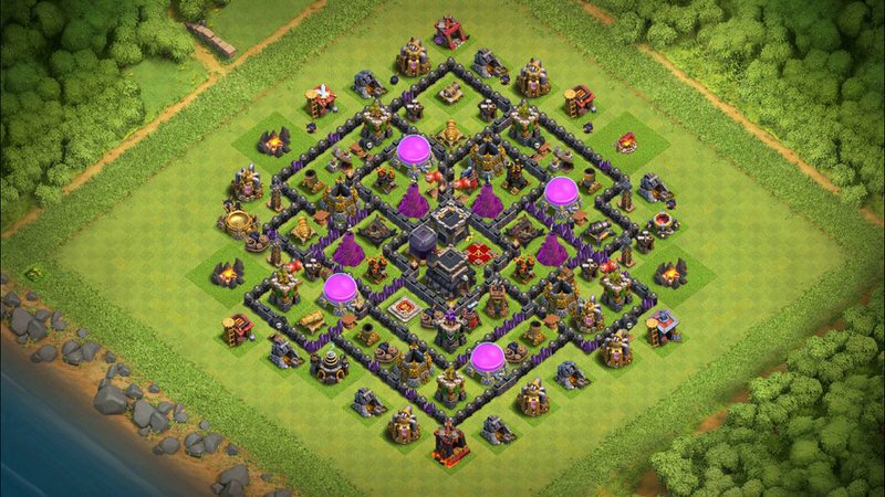 Town Hall 9 Hybrid Base layout by TReX