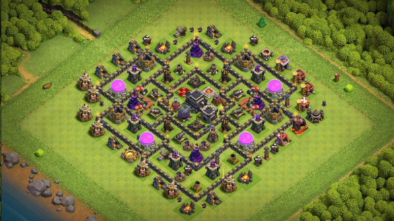 Town Hall 9 Trophy Base layout by TReX