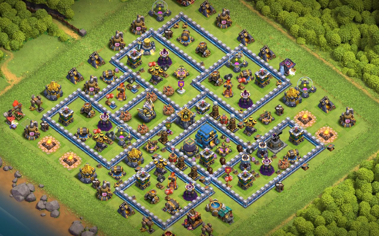 Town Hall 12 War Base layout by ᴇɢᴏ.ɪQ