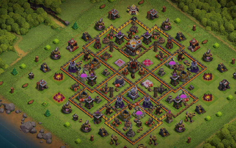 Town Hall 11 Hybrid Base layout by lianBIG