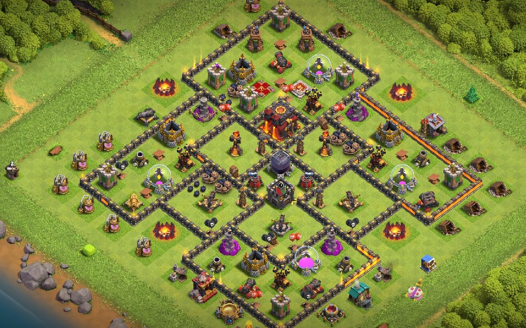 Town Hall 10 Hybrid Base layout by User