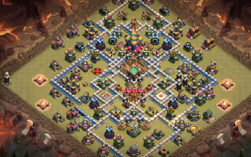 Town Hall 14 War Base layout by XLR8