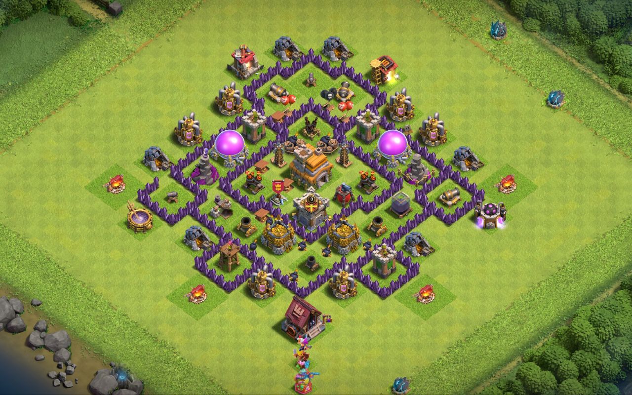Town Hall 7 Trophy Base layout by MeawMeaw nigga