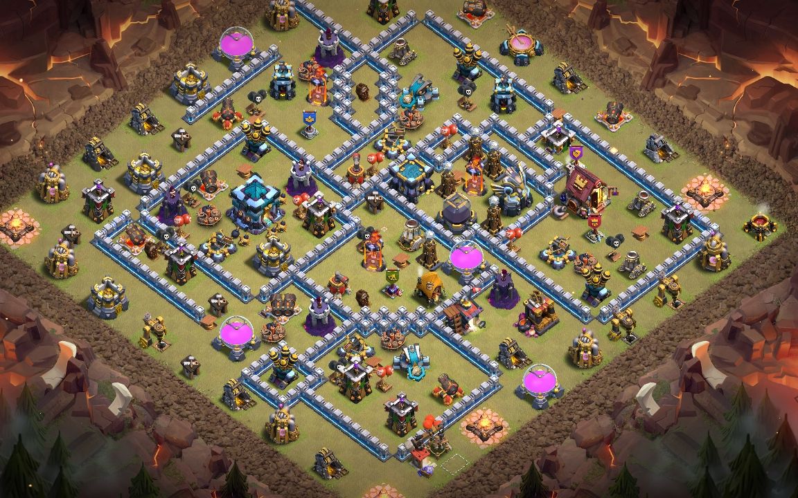 Town Hall 13 War Base layout by كلان#2G2QGQG08