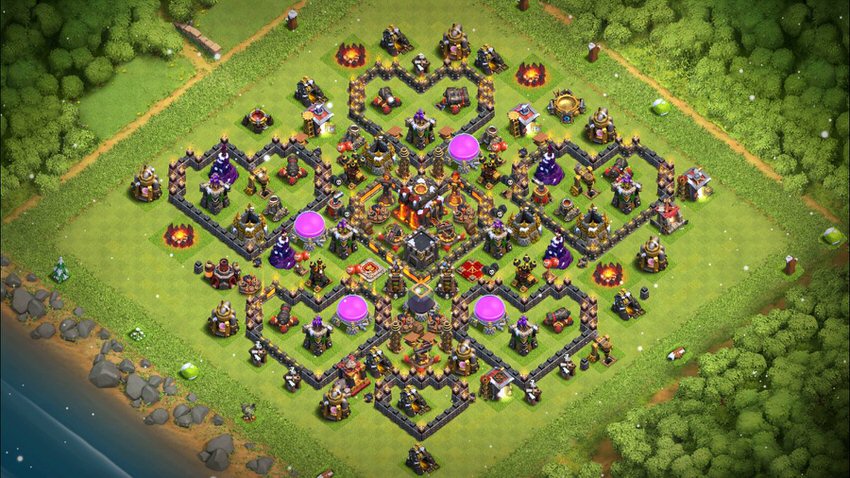 Town Hall 10 Fun Base layout by TReX