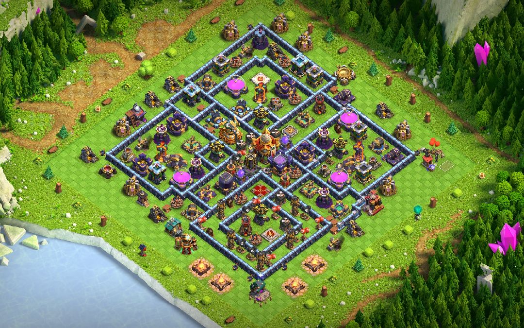Town Hall 16 Trophy Base layout by SONU