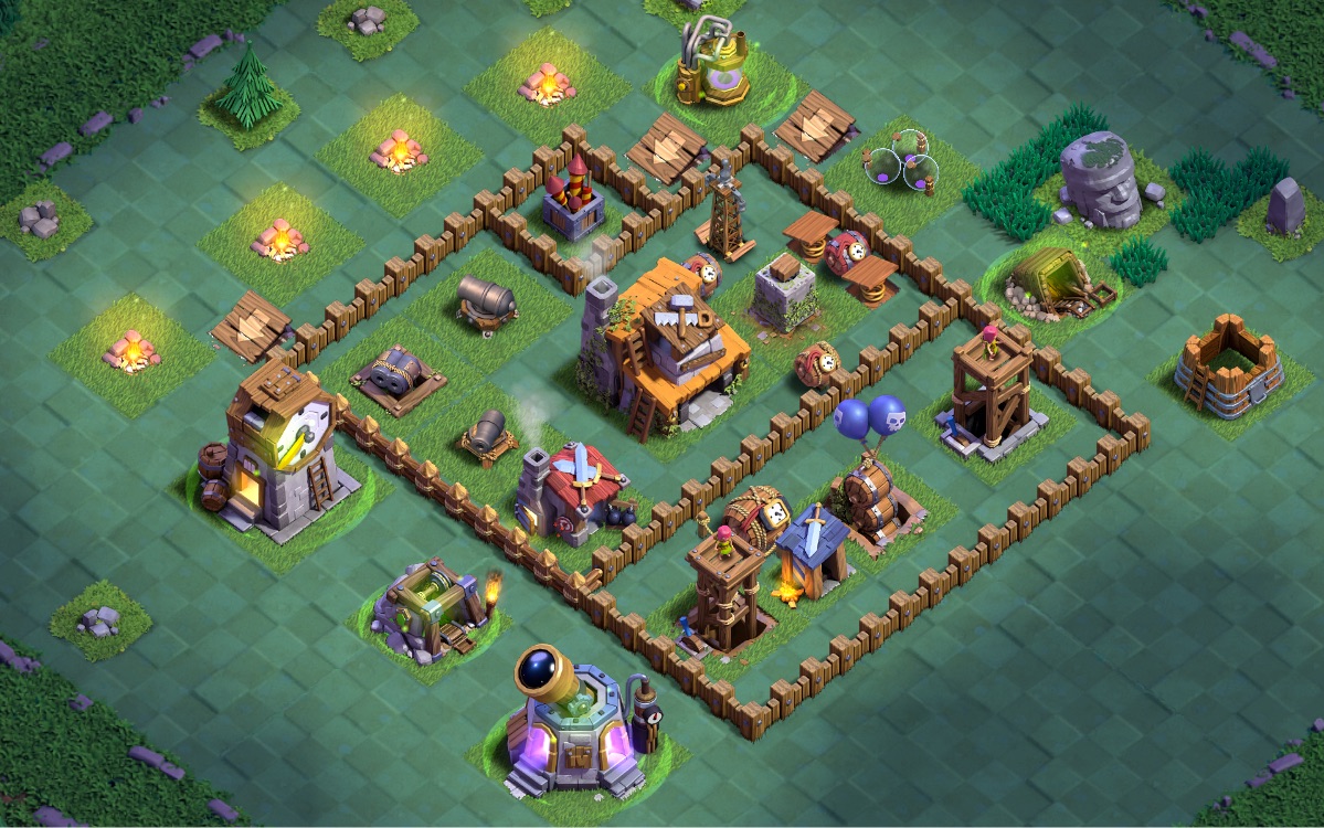 Builder Hall 4 Builder Base layout by Sn0w0wl