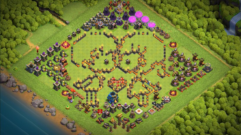 Town Hall 12 Fun Base layout by TReX