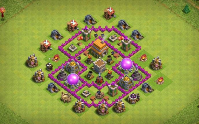 Town Hall 6 Trophy Base layout by #Perfect_Gammer