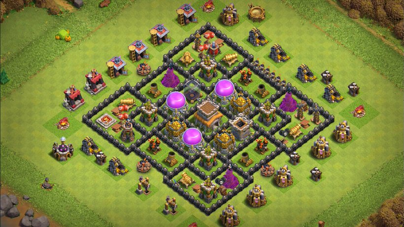 Town Hall 8 Farming Base layout by TReX