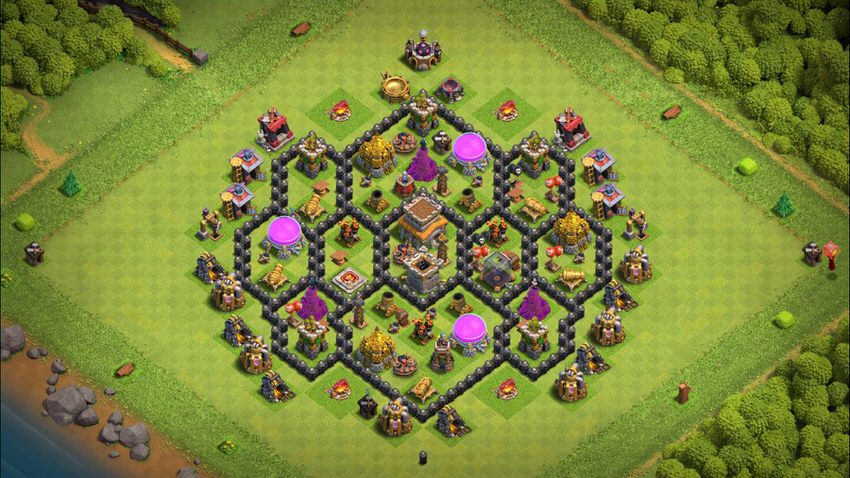 Town Hall 8 Trophy Base layout by TReX