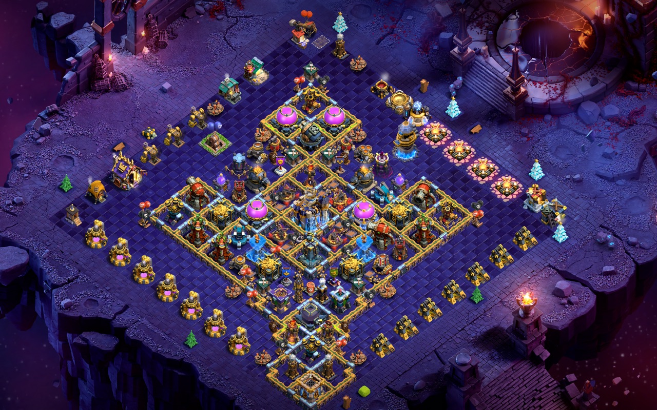 Town Hall 18 Hybrid Base layout by Sn0w0wl