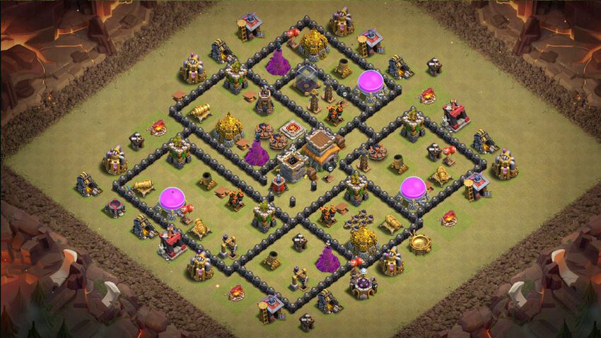 Town Hall 8 War Base layout by TReX