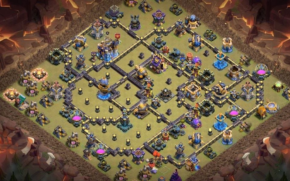 Town Hall 18 Trophy Base layout by BASE MAKER