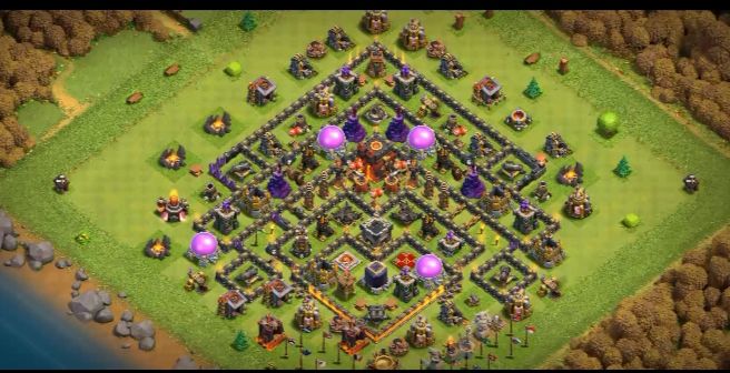 Town Hall 10 Trophy Base layout by Lasuh..