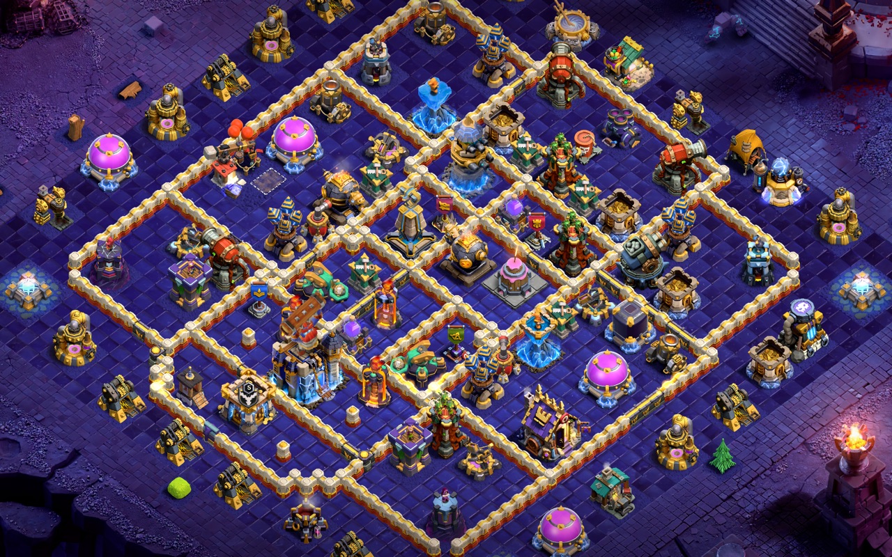 Town Hall 18 Hybrid Base layout by Sn0w0wl