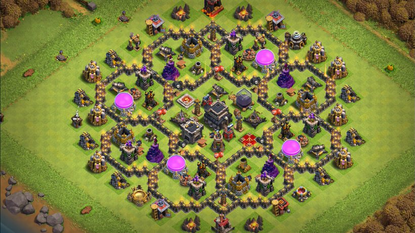 Town Hall 9 Trophy Base layout by TReX