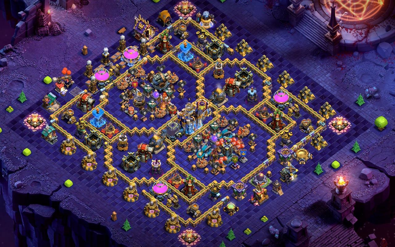 Town Hall 18 Hybrid Base layout by Sn0w0wl
