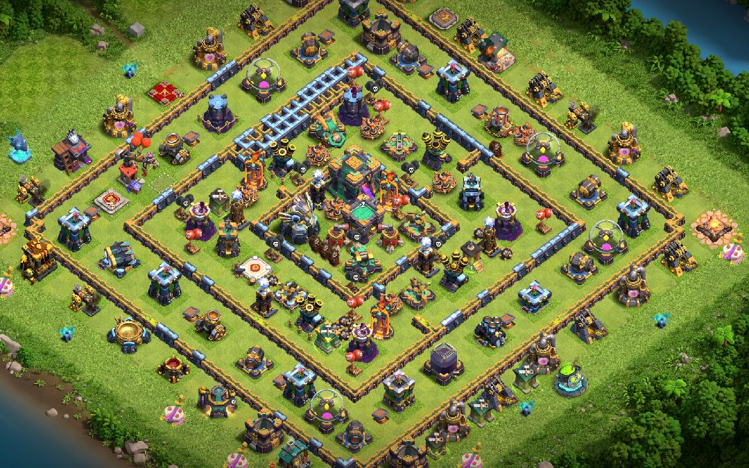 Town Hall 14 Trophy Base layout by HAYAN AARUSH S