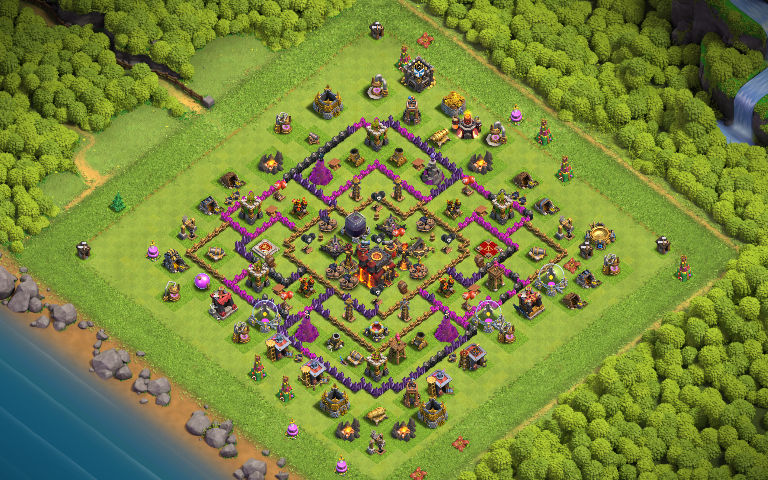 Town Hall 10 War Base layout by Maulana