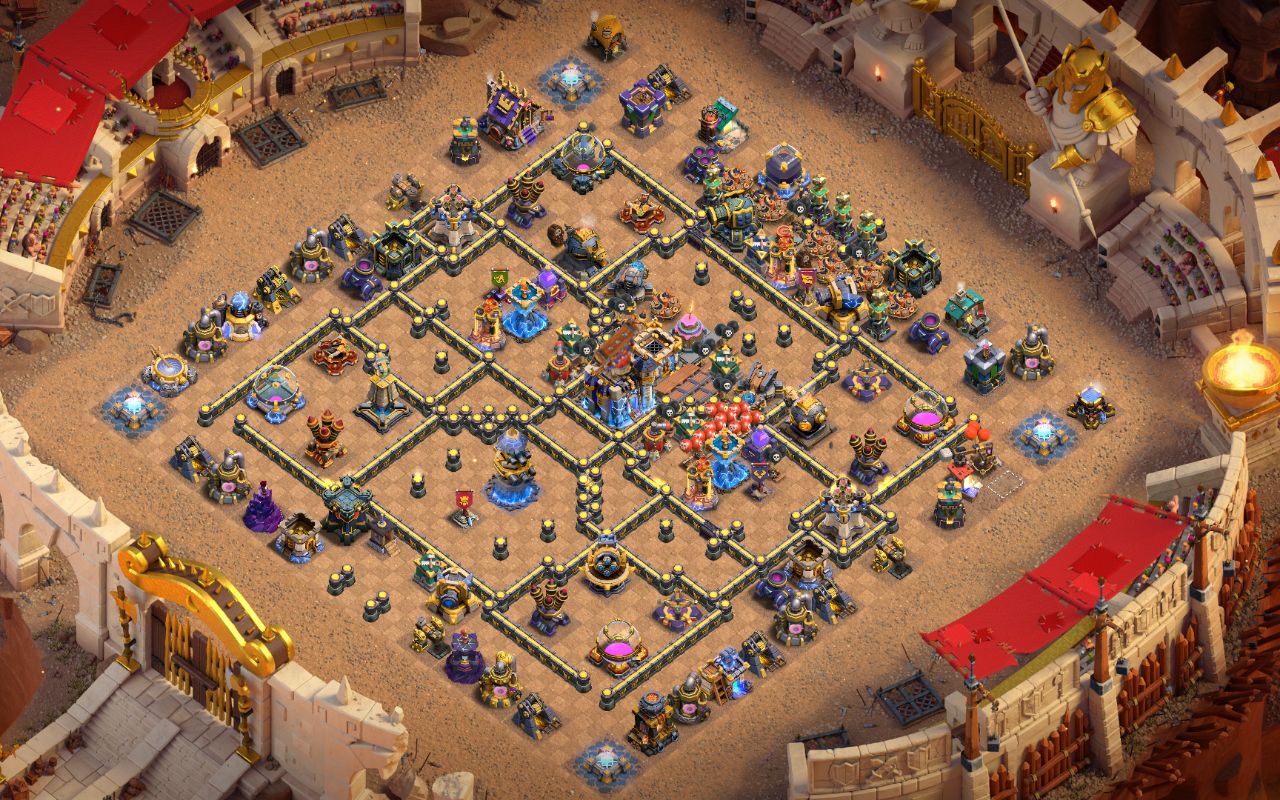 Town Hall 18 War Base layout by Sheikh Sadik