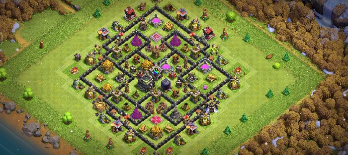 Town Hall 9 Trophy Base layout by MaGic