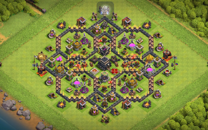 Town Hall 9 Hybrid Base layout by David