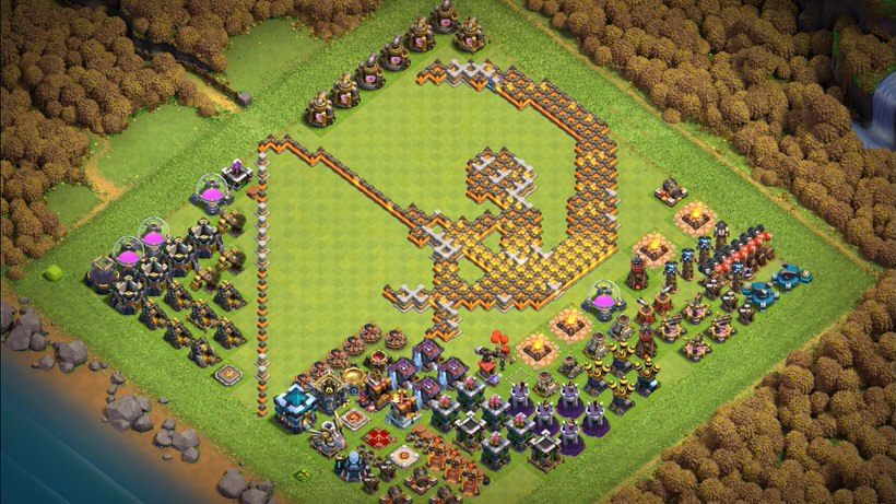 Town Hall 13 Fun Base layout by TReX