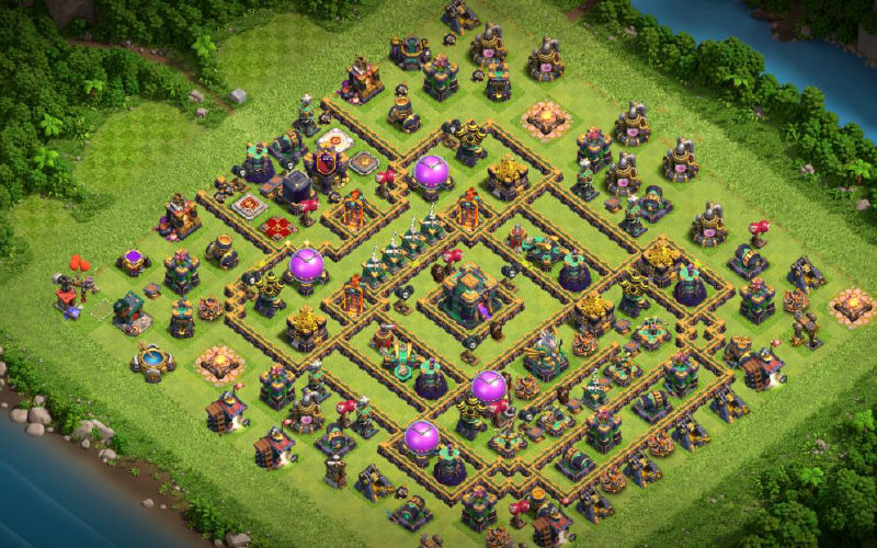 Town Hall 14 Trophy Base layout by XLR8