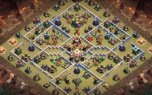 Town Hall 14 War Base layout by Gaming Sanged