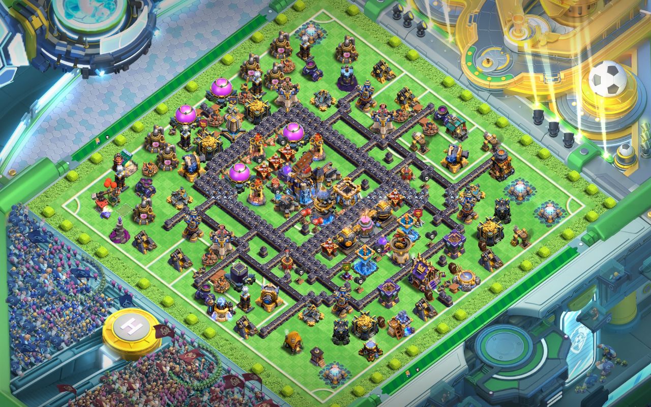 Town Hall 18 Trophy Base layout by Shakil Ahmed